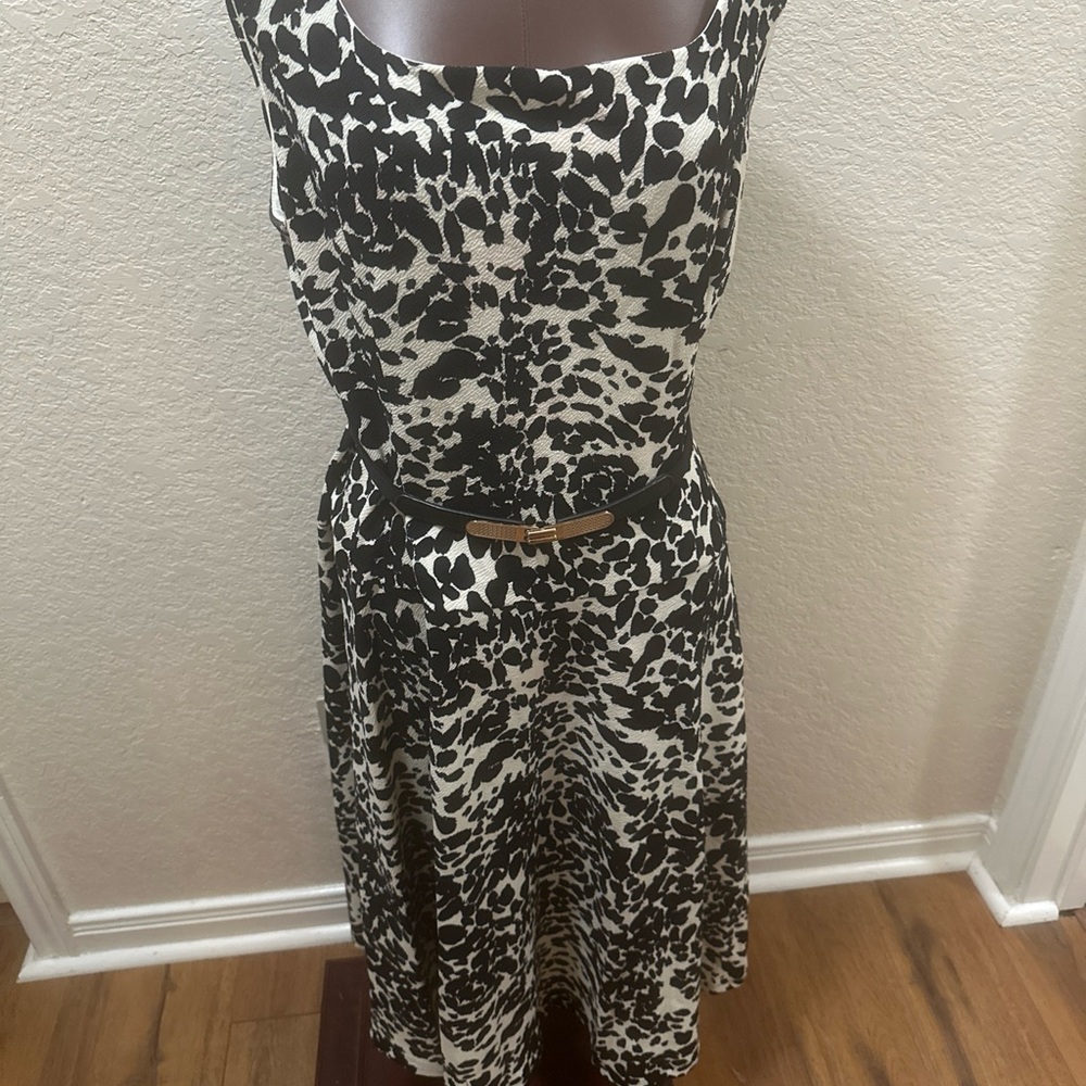 Black Label by Evan Picone black and white dress